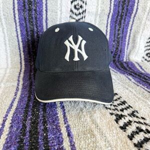 Vintage New York Yankees Hat Cap Adjustable Blue White American Needle MLB